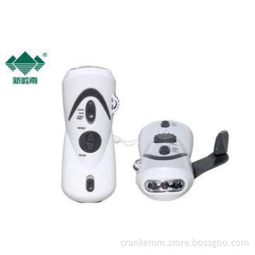 Office Handheld Crank Emergency Radio Flashlight / AM FM We